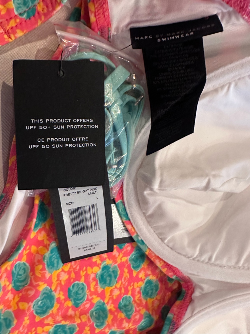 Marc by Marc Jacobs High-Waist Floral Bikini - Orange & Green - Picture 6 of 8